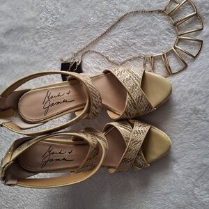 Gold Women's Sandals by